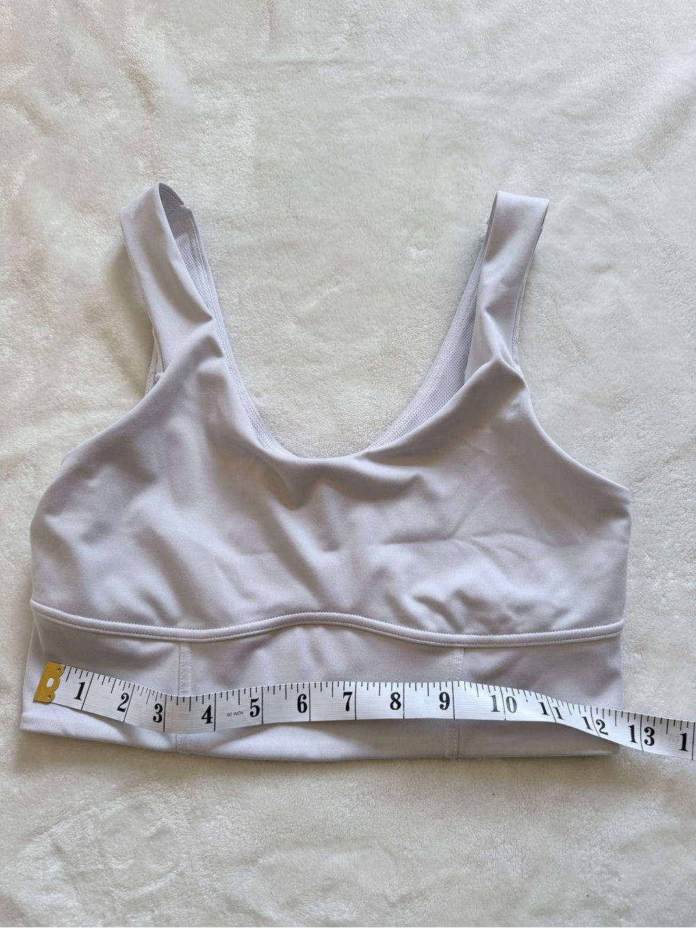 White Scoop Neck Sports Bralette - Picture 4 of 5